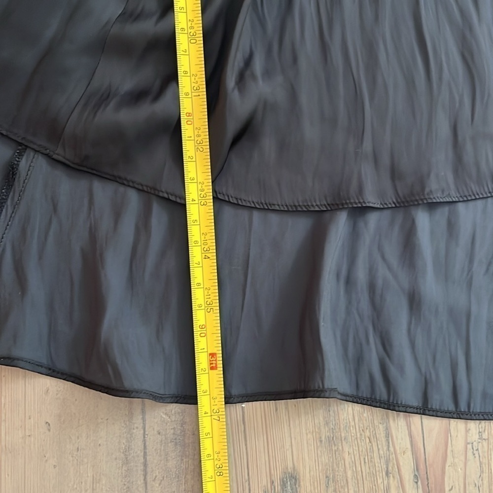 Zadig & Voltaire Royas Tiered Sleeve Satin Mini Dress in Black Size XS - Picture 14 of 14
